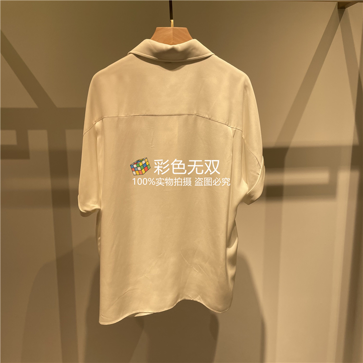 香港艾米尔/XMLEE 2024年春夏 正品 短袖衬衫 X424C4287-3790 - 图3