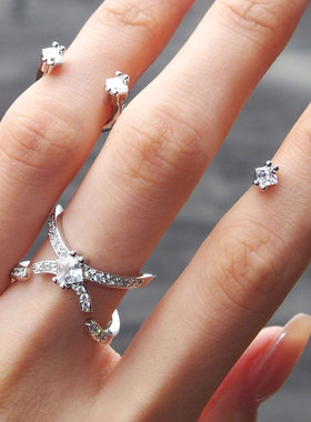 triple tipsy三倍微醺 圣诞之灵系列 天使灯带 双子星戒指