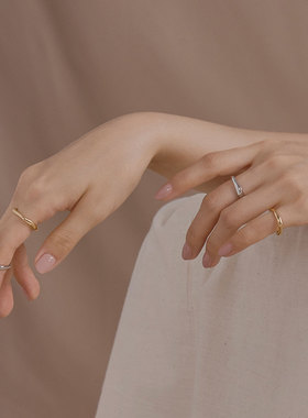 明星同款流光系列关节戒指高级