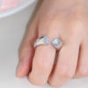Triple tipsy triple tipsy arc ring & necklace two-wear style high intelligence ring original design
