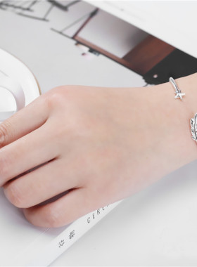 首饰品手镯925纯银橄榄枝