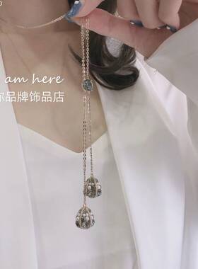 流苏锆石超闪毛衣链包邮