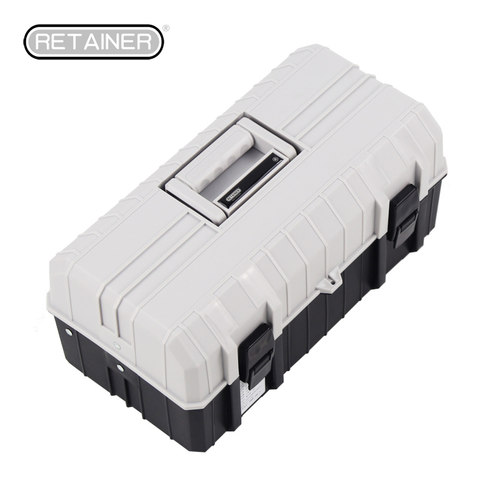 瑞美拓手提式三层折叠塑料工具箱 大号家用五金工具收纳箱 工具盒 - 图2