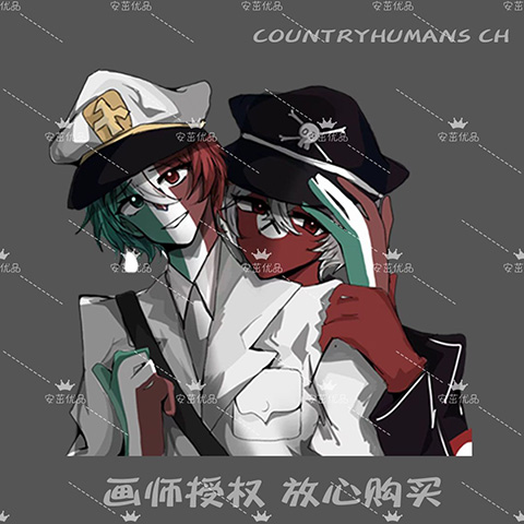 Countryhumans ch国拟炫彩镭射原创周边企划立牌星星挂扣挂件-图1