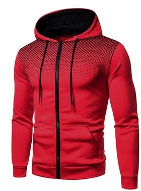 Men's Autumn Hooded Jacket Long Sleeved Pullover Hoodie Zip