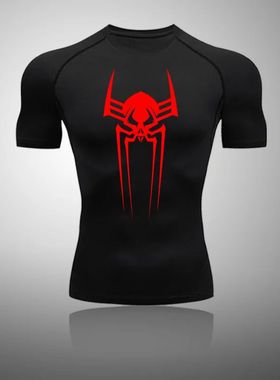 2023 Summer Spider Print Pattern Men's T-shirt Outdoor