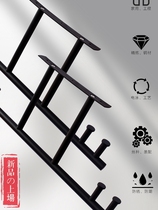 Stainless steel pipe clothes hanger bracket top seat balcony punching hoisting cool hanger indoor wall top hanger hanging through boom