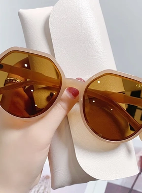 新款果冻时尚太阳镜女墨镜ins潮流网红爆款茶色太阳眼镜