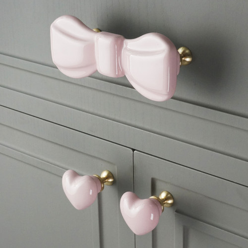 黄铜轻奢儿童房卡通可爱云朵月亮星星陶瓷橱柜门衣柜抽屉拉手把手 - 图3