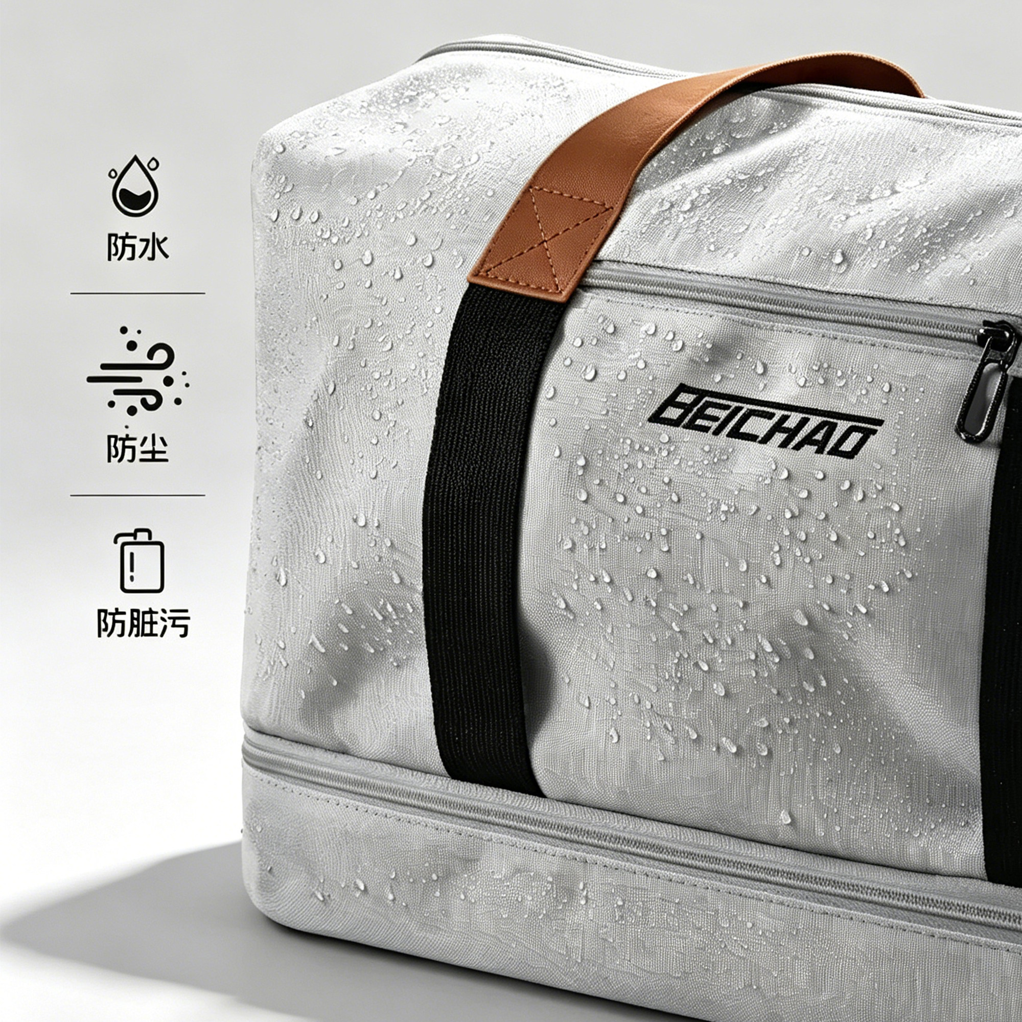 Large capacity lightweight dry and wet separation travel fitness bag