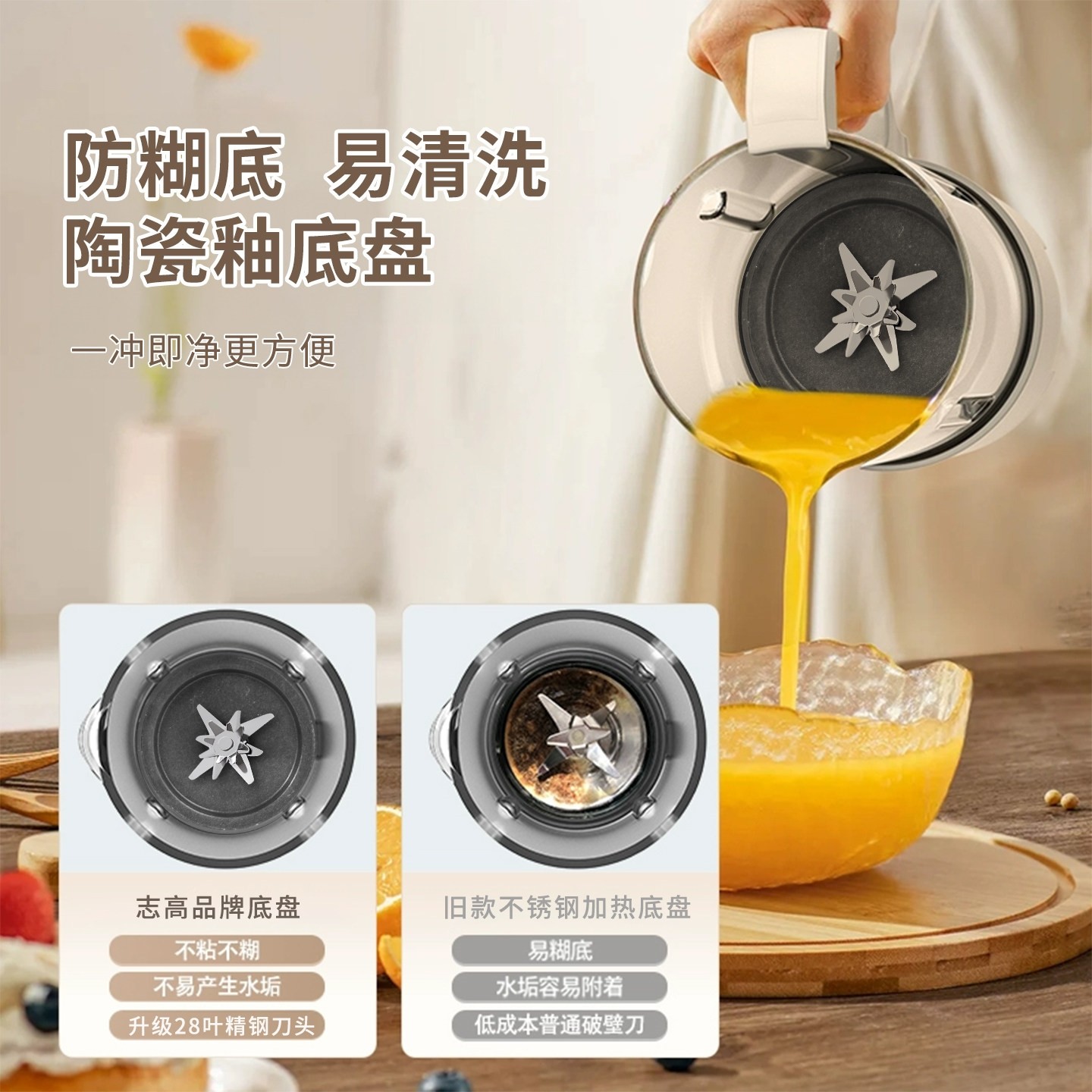 志高破壁机家用全自动小型多功能新款免煮轻静音榨汁机一体豆浆机,淘宝优惠券,粉丝福利购,淘宝优惠卷