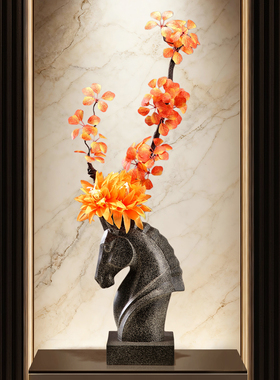 马到成功花瓶艺术装饰轻奢高级感