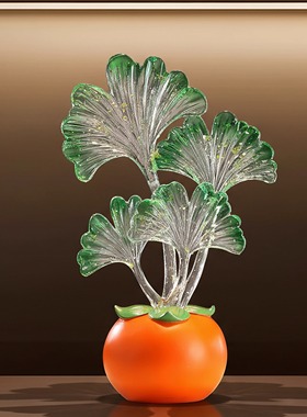 柿叶有成柿子摆件高级感礼物