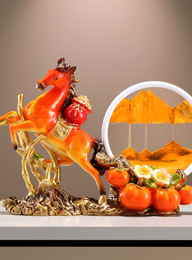 2026马上有钱流沙画摆件