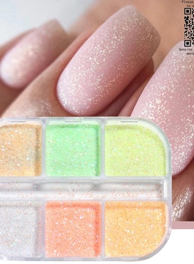 Holographic Luminous Nail Glitter Sequins, Nail Art Stickers