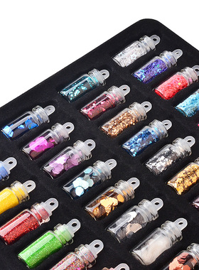 48 Bottles Nail Art Sequins Glitter Powder Manicure/美甲闪粉