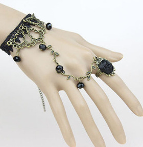 Flower Rattan Crystal Lolita Lace Bracelet花藤玫瑰花手链戒指