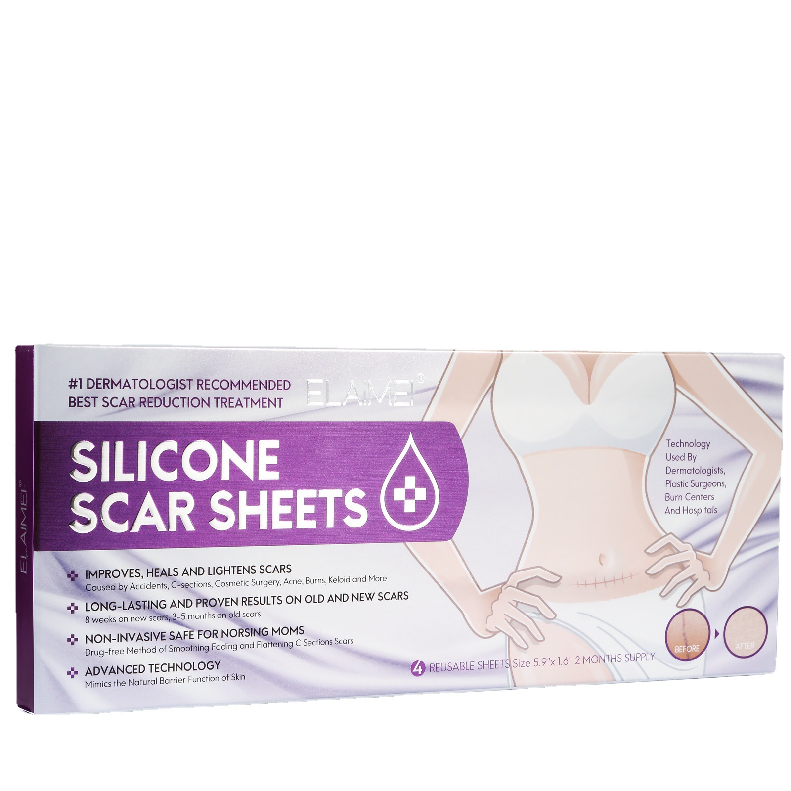 Silicone Scar Removal Sheet Patch Reusable Scar Therap疤痕贴 - 图3