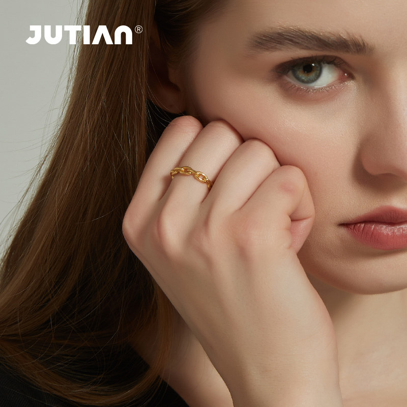 JUTIAN sterling silver ring is the choice for sweet and cool girls
