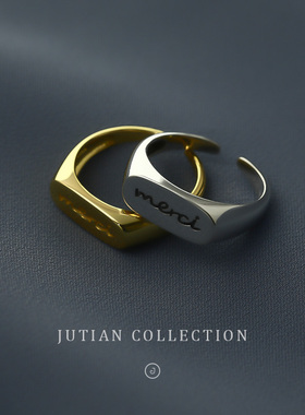 韩版纯银戒指女insJUTIAN个性