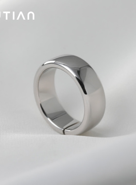 JUTIAN女925银韩版经典素面戒指
