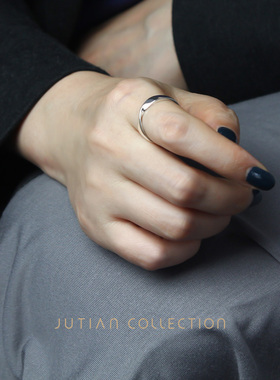 扭纹纹纯银银戒指女小众设计