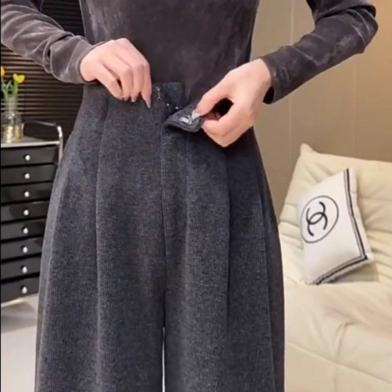 清仓捡漏大码加绒毛呢休闲裤秋冬高腰显瘦宽松垂感直筒窄版阔腿裤,淘宝优惠券,粉丝福利购,淘宝优惠卷