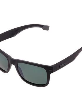 代购Hugo Boss男士太阳镜偏光防紫外线绿膜清晰视野黑色全框方形