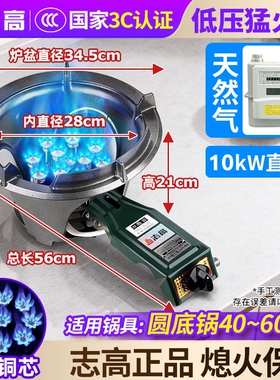 志高商用液化气猛火灶低压燃气灶
