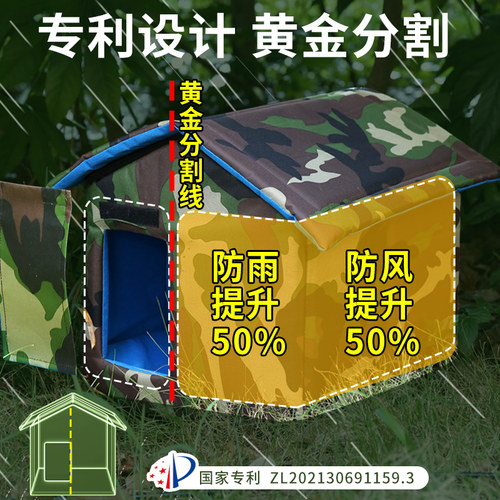 流浪猫窝户外猫咪窝防水防雨四季保暖狗窝室外封闭式户外猫躲避屋 - 图0