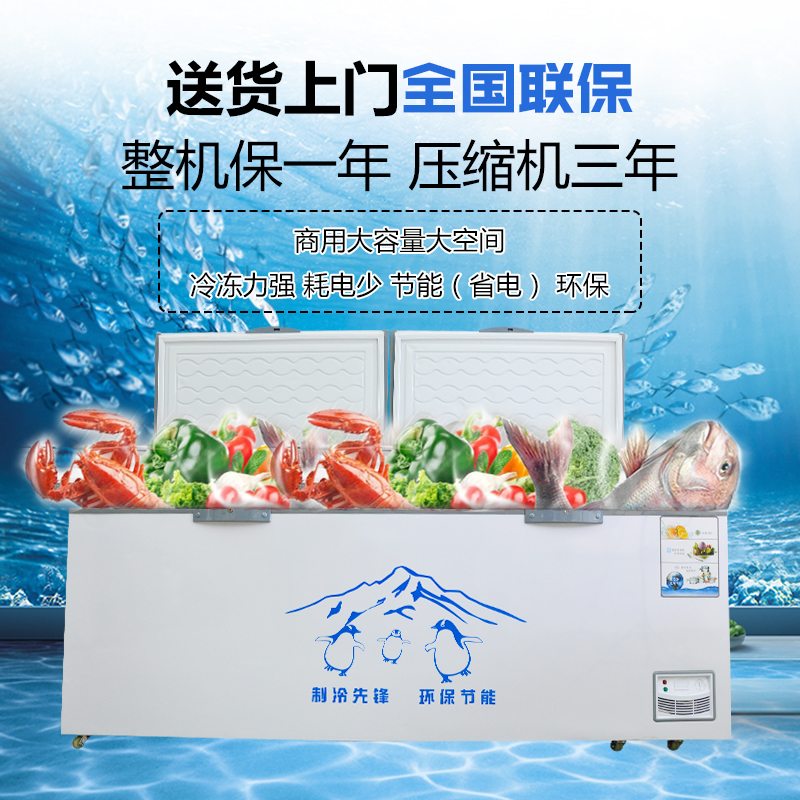 雪宝莱大冰柜商用家用超大容量冷藏冷冻顶开式节能卧式单双温小型 雪宝莱大冰柜商用家用超大容量冷藏冷冻顶开式节能卧式单双温小型
