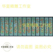 Scanning picture Finely Carved Ancient Jian Fishing Jiao Read Four Love Incense Hills Nine Old Bamboo Forest Seven Virtuous Qin Chess and Calligraphy Figure S6OY3