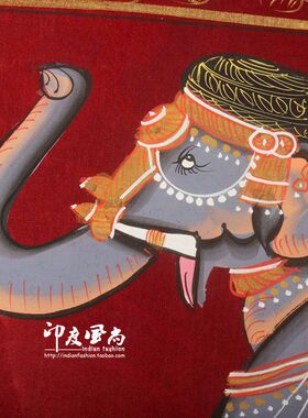 印度风进口手工背景墙细密画壁画