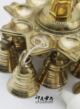 印度风尚黄铜挂式油灯酥油灯