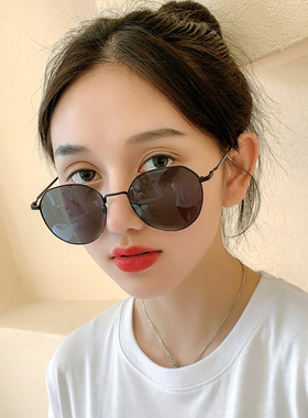 可配带有度数近视墨镜女蛤蟆镜
