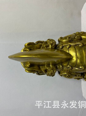 厂家直销黄铜睚眦摆件家居客厅装饰品工艺礼品铜日月神兽礼品摆件