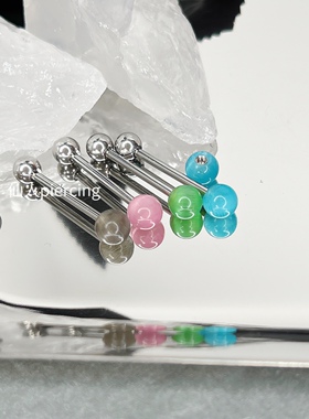 舌钉钛钢外螺纹舌钉仙人piercing