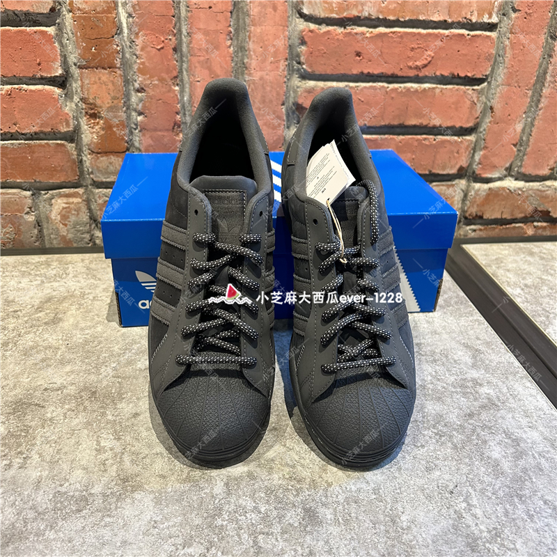 adidas三叶草SUPERSTAR缀传奇三条纹男女板鞋运动鞋IF3921IF3922 - 图0