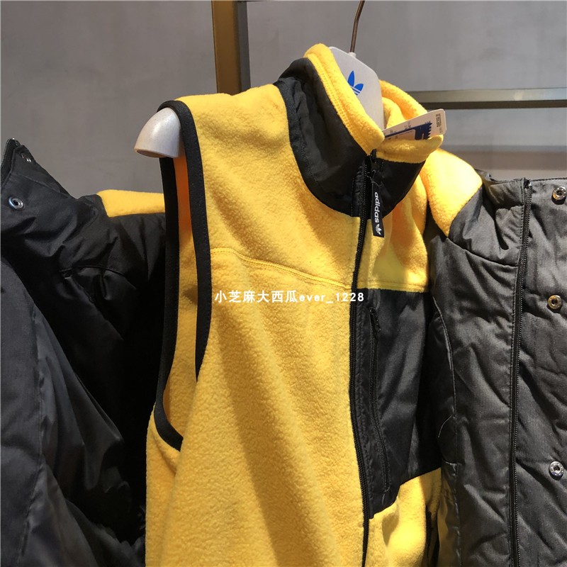 adidas三叶草专柜正品陈奕迅男两件套可拆卸马甲羽绒服外套GJ6734