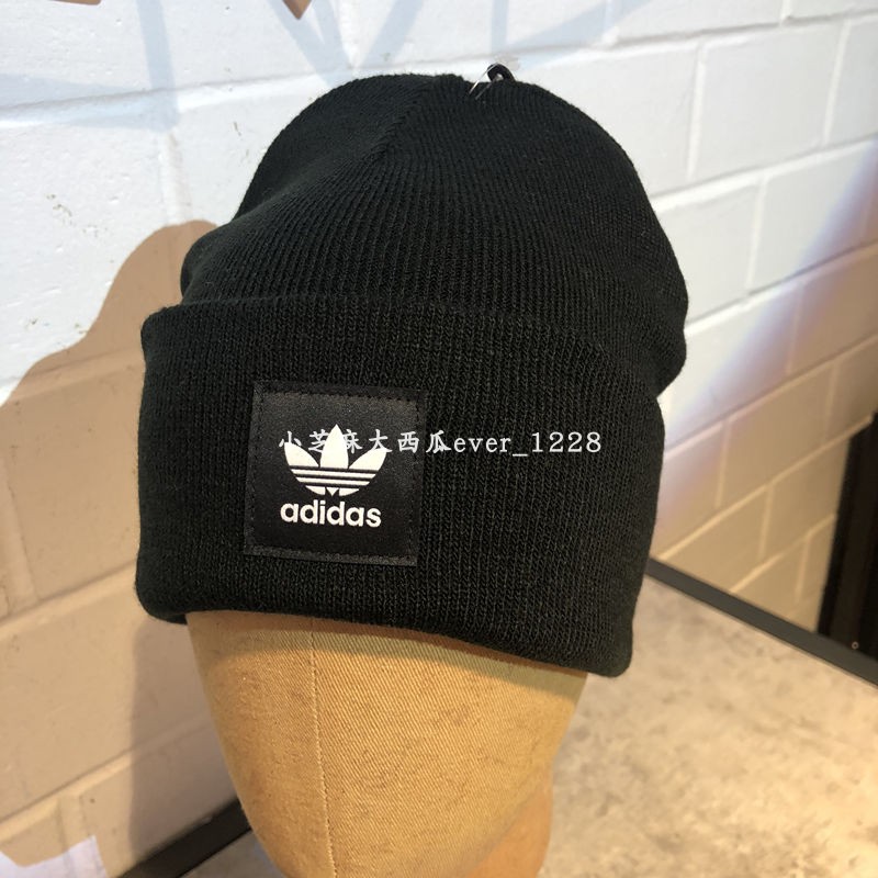 adidas三叶草专柜正品logo徽标情侣运动针织帽ED8713ED8712ED8714 - 图1