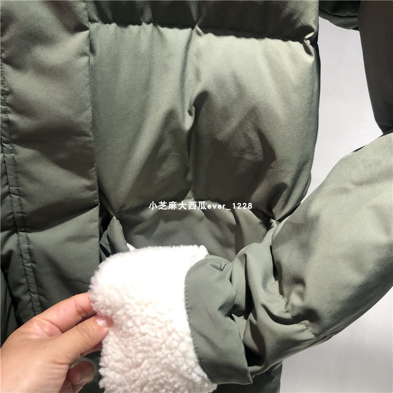 adidas三叶草专柜正品女子保暖连帽大口袋时尚休闲羽绒服GL6409 - 图1