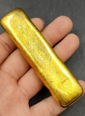 南非锡金赤金原材料里外一色金条金砖金豆仿真金毛料可烧融化加工