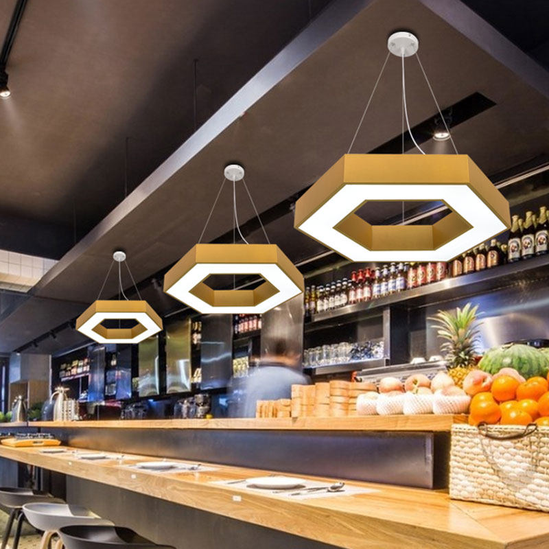 简约led吊灯造型灯办公室工作室会议室洽谈室接待室空心圆舞蹈室_虎窝淘