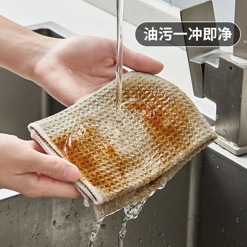 日本抹布吸水不掉毛家用厨房加厚细纤维洗碗巾家务清洁擦地擦桌布 - 图2