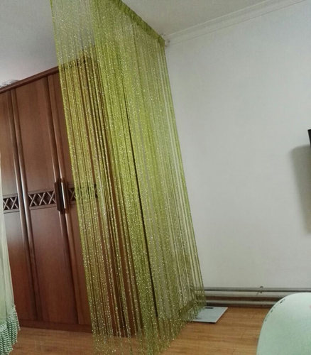 成品银丝线帘 加密婚庆帘子客厅玄关挂帘装饰门帘 流苏窗帘隔断帘 - 图2