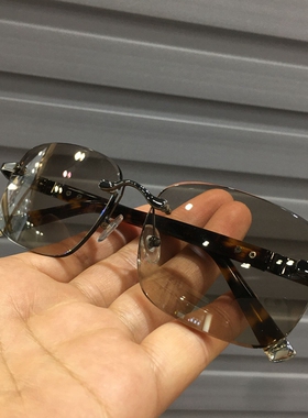 天然冰糖色眼镜高清男东海高档纯水晶石头镜清凉养目司机防紫外线