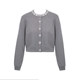 SainteYunne with a noble design with a daughter-in-law round neck nail drill wool knit cardigan autumn and winter short jacket WT841