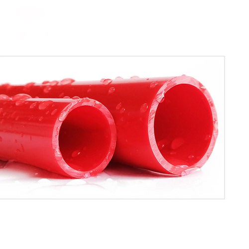 pvc红色橙色水管硬质塑料水族鱼箱红橙管2025324050给水水管配件 - 图1