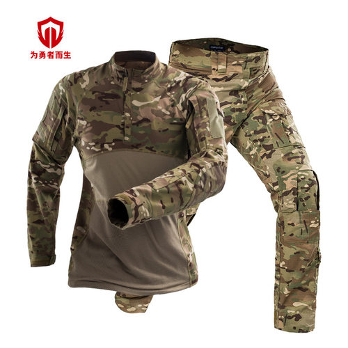 春夏男女青蛙服套装纯棉迷长彩袖短袖作训服户外特种战术蛙服套装 - 图3