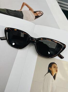 欧美风猫眼墨镜女级感潮防紫外线复古百搭显小脸太阳眼镜街拍遮阳
